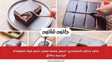 جاتوه شاتوه الاقتصادي: أسهل وصفة لعمل أشهر كيكة شوكولاتة فرنسية بدقائق